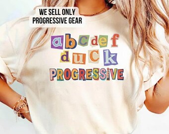 ABCDEF Duck Progressive T-Shirt – Funny Liberal Humor, Ivory Unisex Tee