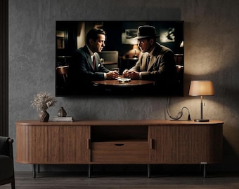 Walnut Mid-Century Modern TV Stand with Power Outlet, 86.6" Media Console