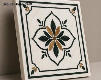 Handgefertigte Marmor Inlay Blumenfliese Luxus Stein Wand Kunst Panel Dekorative Tisch Top Inlay Design Elegante Wohnkultur Stück