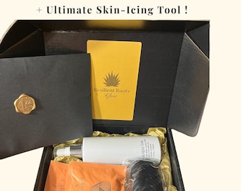 Set de regalo de lujo para el Día de la Madre: Caja de ceremonia de spa con exfoliación facial inspirada en la diáspora negra.