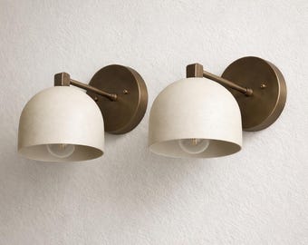 Mosiężna lampa kopułkowa do lustra łazienkowego - nowoczesna lampa ścienna przy łóżku, złota oprawa ścienna