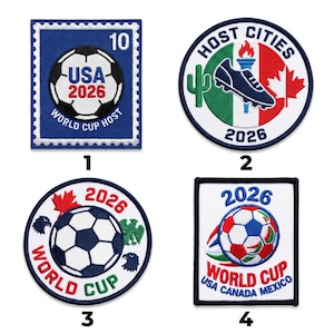 Soccer Host Cities 2026 Patch Iron On Football Tournament Decal USA Mexico Canada Applique International Sports Fan DIY Denim Jacket Badge