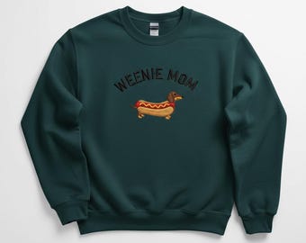 Diseño de bordado de perro salchicha Weenie Mom: patrón digital para amantes de los perros (descarga instantánea)