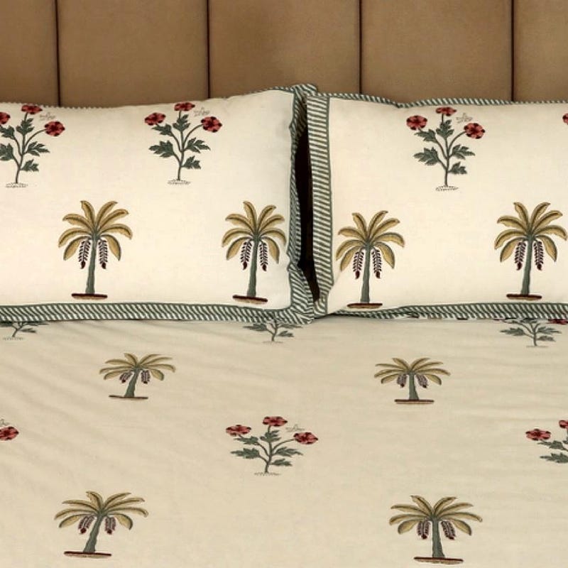 Block Print Bed Sheet - Etsy
