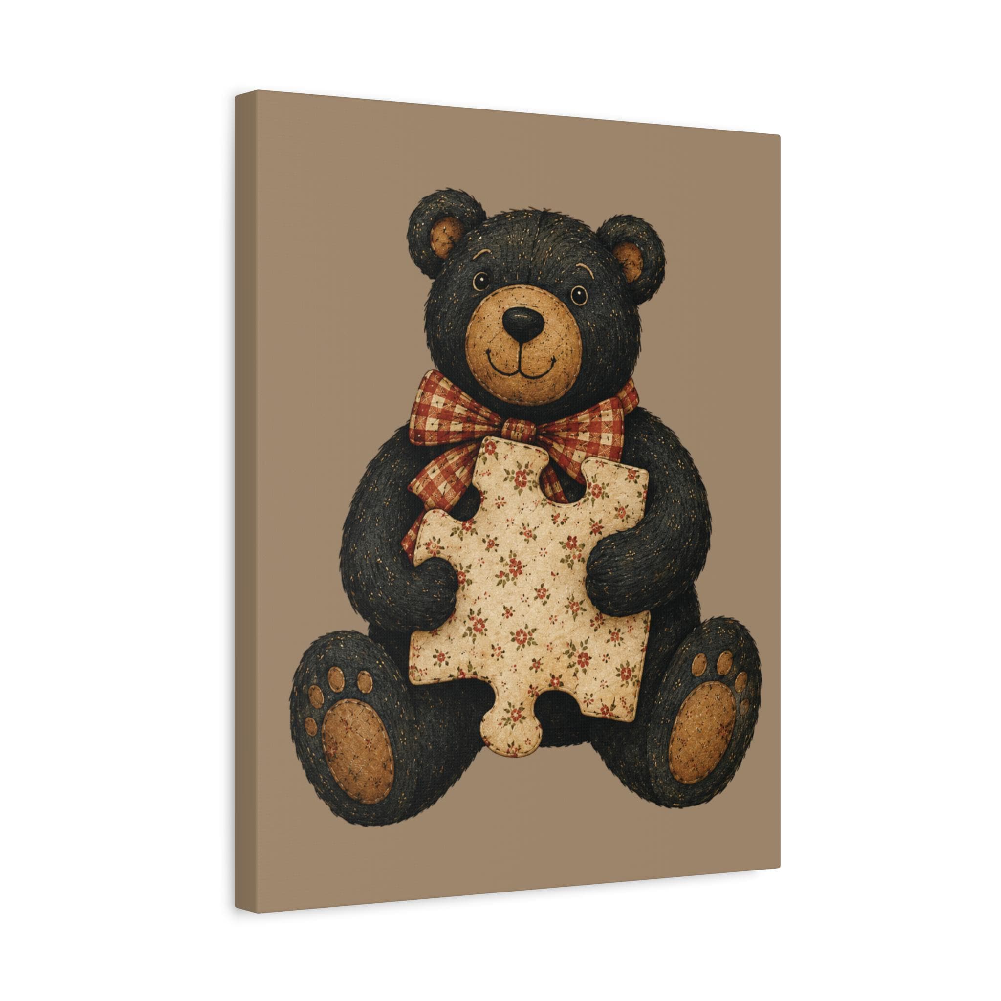 Vintage Teddy Bear Puzzle - Etsy