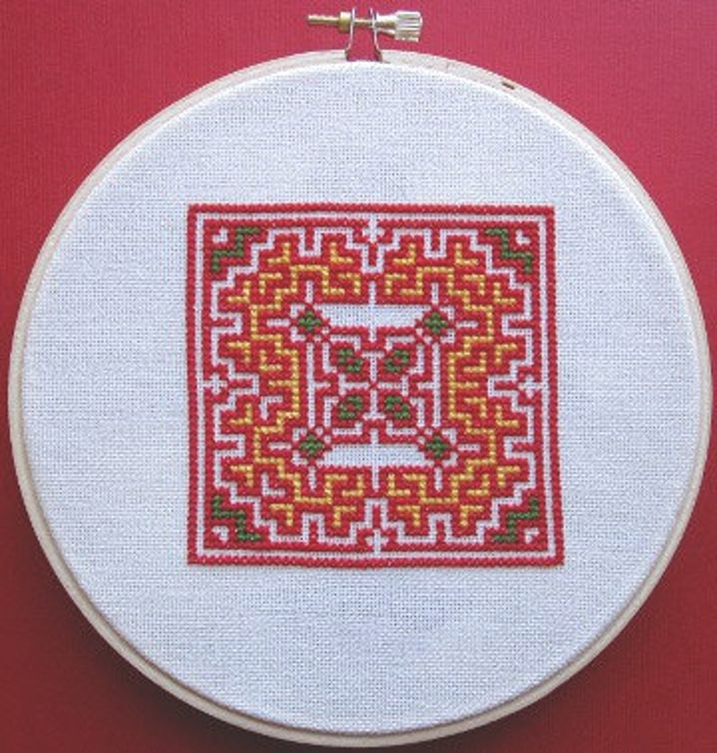 Hmong Inspired Cross Stitch Border Collection 1 PDF pattern image 3