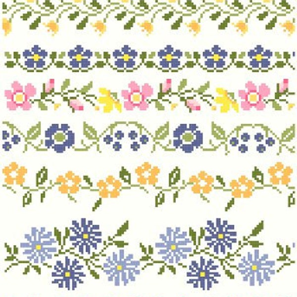 Cross Stitch Border Etsy