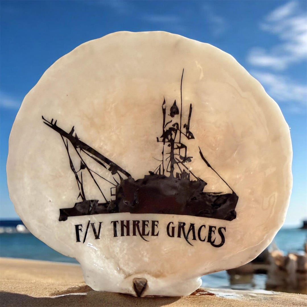 Personalized Local Cape Cod Scallop Shell Display – Custom Single-color ...