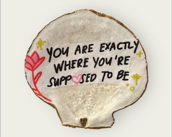 Concha de vieira hecha a mano: recuerdo de Cape Cod, decoración motivacional