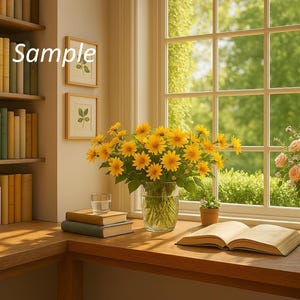 May include: A white ceramic mug with a black handle and the text "But First, Coffee" in a bold, black font. The mug is set against a blurred background, suggesting a cozy setting.