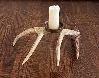 Hirschgeweih 1-Säuler Kerzenhalter