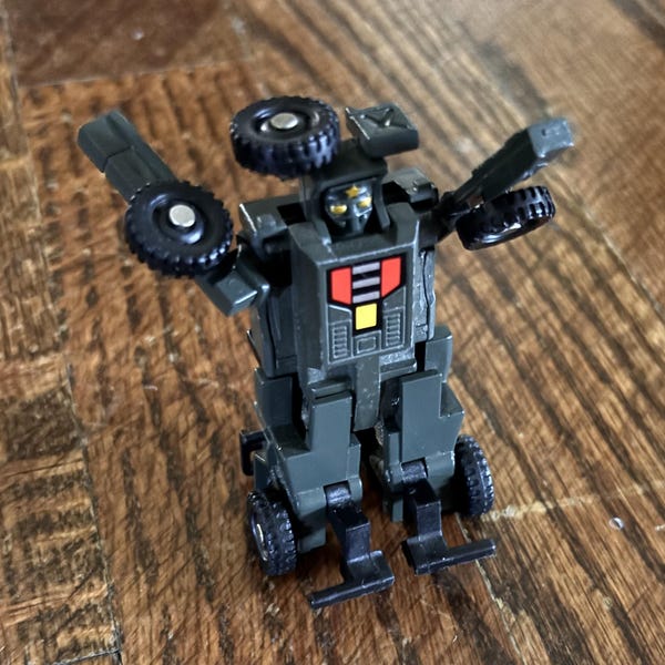 Vintage 1983 Bandi Gobot Jeepers Creeper Army Jeep Transformer
