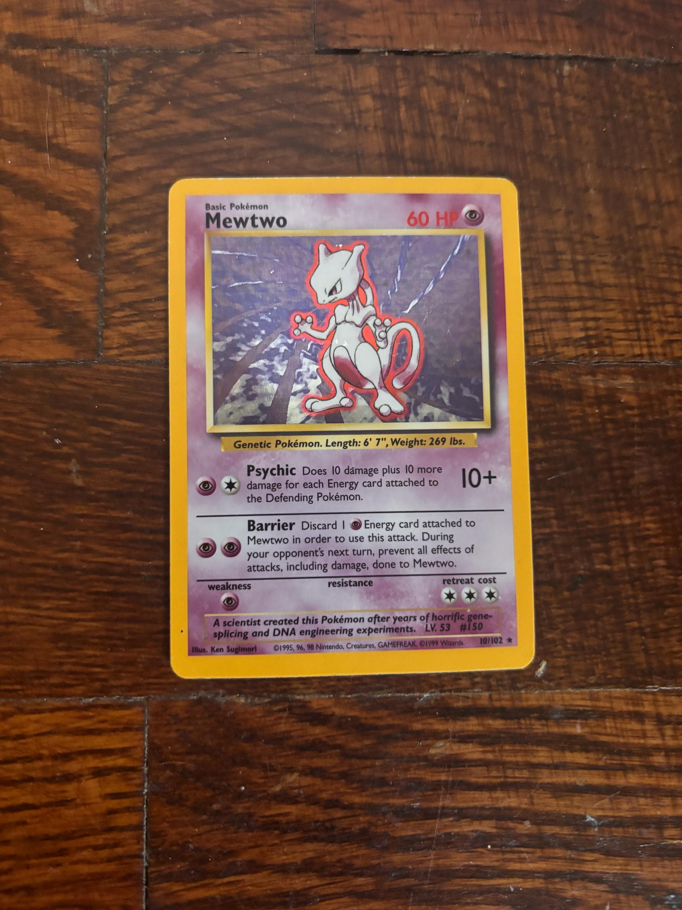 Mewtwo Base Set Card - Etsy Mewtwo Base Set Card - Etsy