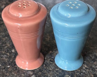 Vintage Homer Laughlin Harlequin Salt and Pepper Shakers