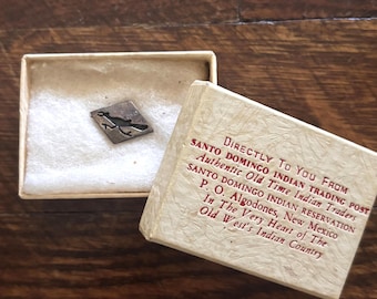 Vintage Indianer Silber RoadRunner Krawattennadel