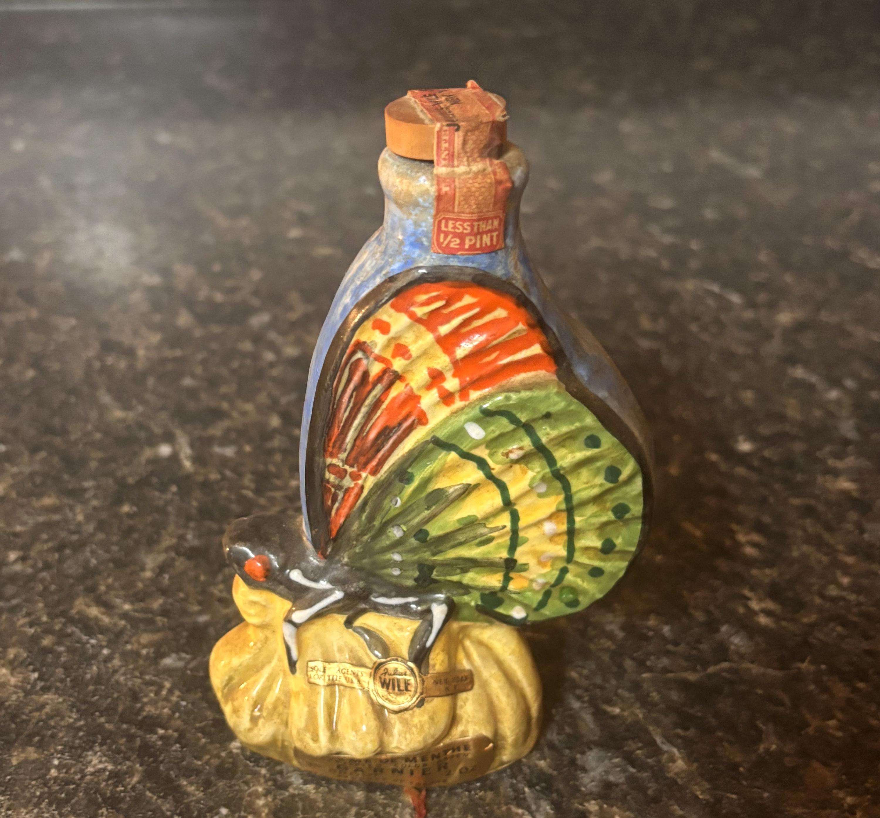 GARNIER Liqueursピエロ　レトロ酒瓶　置物 Antique Garnier Liqueur D'OR Paris Liquer Bottle Set / 20s Vintage