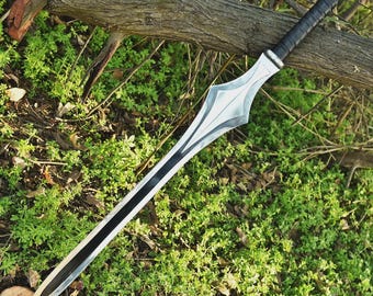 Hand forged Fantasy He MAN Power Sword Replica Master Of Universe Mirror Polished Black Raped Gift For Him
