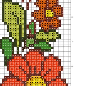 Marque-page aux fleurs – motif de point de croix 100x30 | Mini motif de broderie – Téléchargement PDF image 6