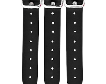 Leather Kilt Belt Replacement Straps with Chrome Buckles for Highland Kilts, 7 x 1.25 Inch