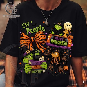 Ew People Halloween PNG, Grumpy Green Character Sublimation, Spooky Witch Truck PNG, Spells Potions Design, Funny Halloween Shirt PNG