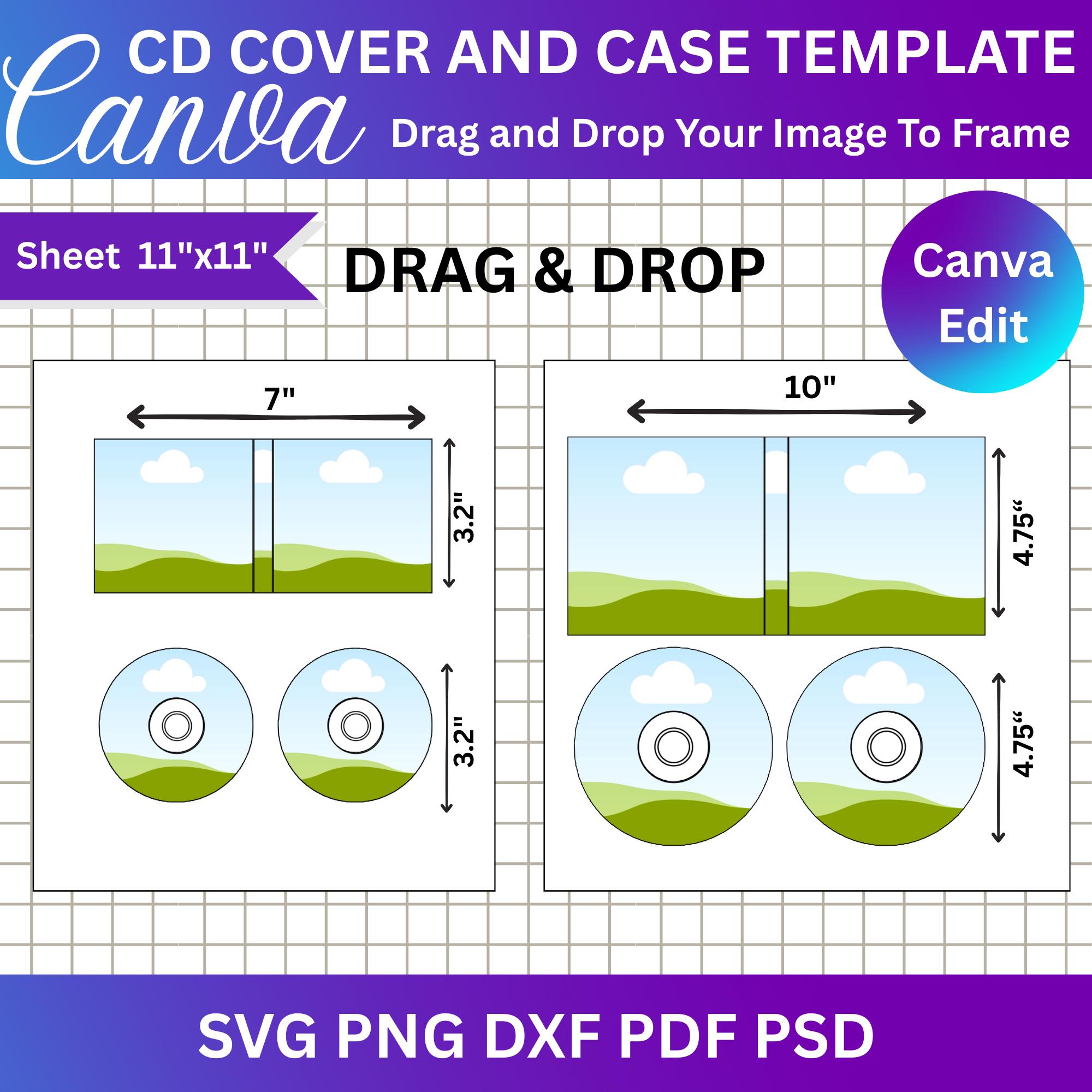 CD Cover & Jewel Case Insert Canva Template Download - Etsy