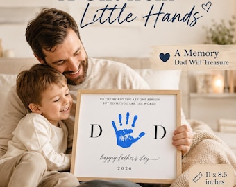 Father's Day Handprint Printable, DIY Craft Gift for Dad, Gift for Dad, Father's Day Printable, Digital Download, Father's Day Craft