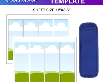 Ice Pop Sleeve Sublimation Template | Popsicle Holder SVG PNG | Ice Pop Bag Template | DIY Summer Treat Sleeve | Canva Editable Digital File