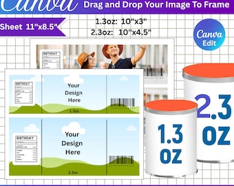 Chip Can Canva Template Bearbeitbares Party Favor Design