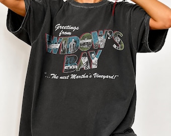 Greetings From Widow's Bay Horror Movie T-shirt, short-sleeved, crew neck, for men and women, fans, suitable for all seasons.