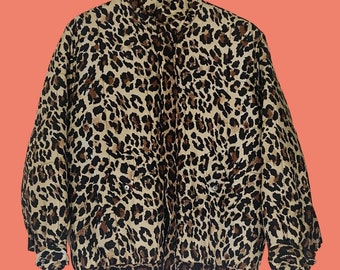 VINTAGE Clio Animal Print Puffer