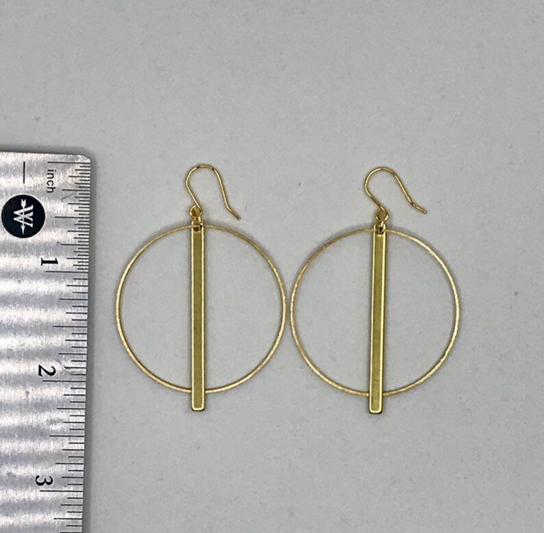 Brass hoops with brass bar
