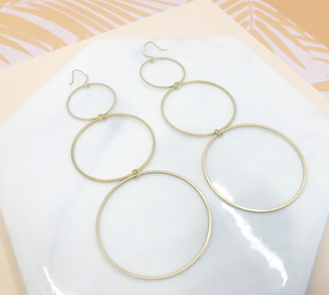 BIG Hoop Statement Earrings Etsy