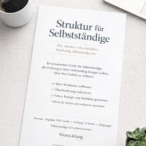 Structure for freelancers – Practical guide for clarity, focus & sustainable productivity (PDF) image 3