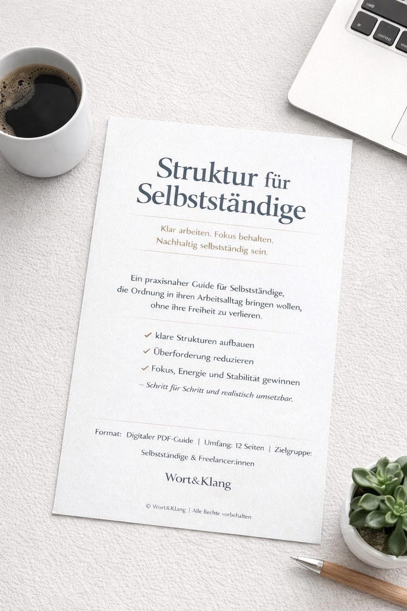 Structure for freelancers – Practical guide for clarity, focus & sustainable productivity (PDF) image 3