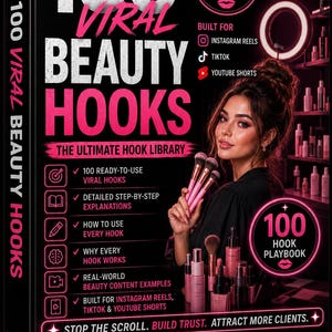 100 Viral Beauty Hooks Explained | Beauty Creator Growth System | Ready-to-Use Captions for Reels, YouTube & TikTok
