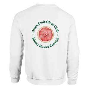 Grapefruit Unisex Oversized Sweatshirt – “Glow Club” Statement Pullover with Back Print – Minimal Streetwear image 2