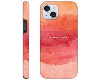 Funda para iPhone con diseño de rosas acuarela "Carpe Diem": protección y estilo inigualables