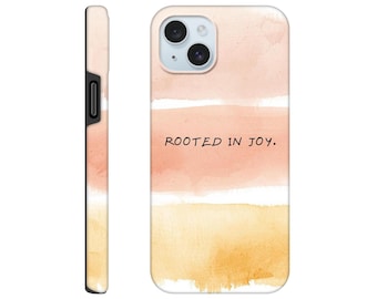 Funda para iPhone "Rooted in Joy" con acuarela colorida: máxima protección y estilo