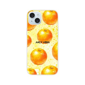 Coque souple pour iPhone avec motif orange – Personnalisation possible, finition mate, légère et antichoc – iPhone 14, 13, 12