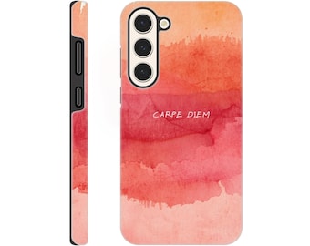 Funda Samsung "Carpe Diem" con diseño de rosas acuarela: Máxima protección y estilo