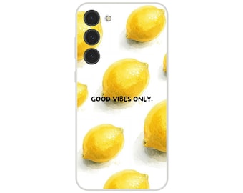 Funda flexible para Samsung con diseño de limón: personalizable, mate, ligera y resistente a los golpes – Galaxy S23, S22, S21