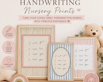 Personalised Handwriting Print | Custom Handwritten Note Print | Handwriting Keepsake Gift | Nursery Wall Art | Memorial Handwriting Print |