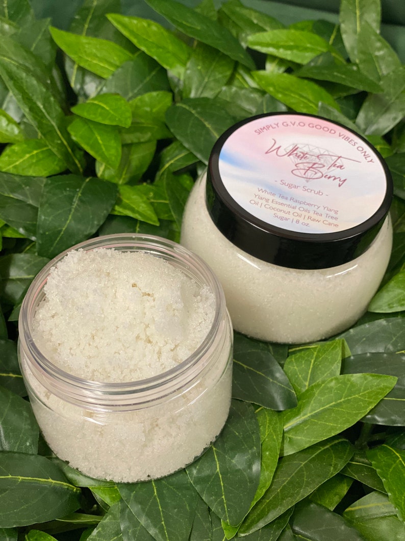 Raw Cane Sugar Body Scrub Essential Oil Blend Sensitive Skin Etsy