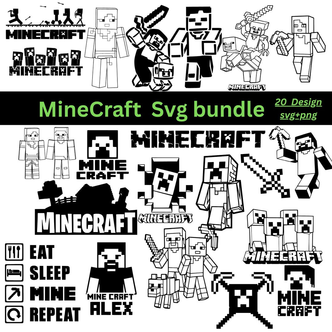 Minefactory Svg Minecraft Svg Png Bundle | Mine Craft Svg Png Designs Gamer (digital ...