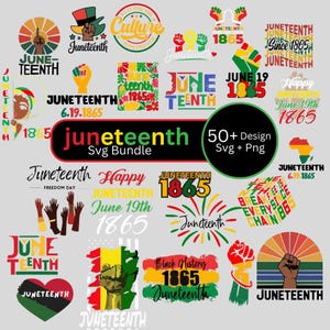 Juneteenth SVG PNG Bundle, Black History Designs (Digital Download