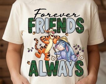 Forever Friends Woodland Adventure PNG, Cute Animal Shirt Design, Sublimation Print, Digital Download