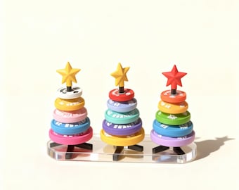 Rainbow Fitness Tree Desk Decor｜Colorful Weight Plate Sculpture｜Gym Lover Gift｜Dopamine Style Home Accent