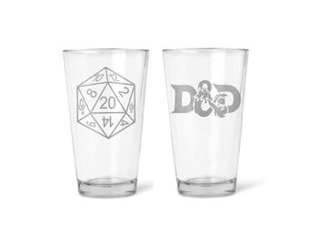 D&D Pint Glasses Set of 2