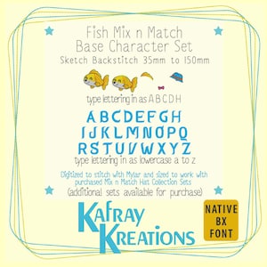 MIXnMATCH FISH Sketch Base Character: Fish pairs with purchased Mix n Match Hat Collections - Native BX format (Digital File Only)