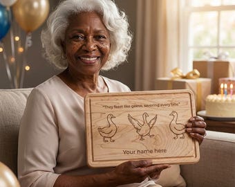 Farmhouse Duck Trio Engraved Wooden Cutting Board